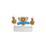Set 3 lumanari pentru tort CUPA 7 cm