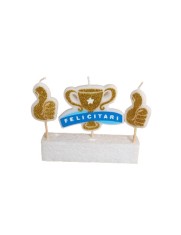 Set 3 lumanari pentru tort CUPA 7 cm foto