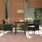vidaXL Set mobilier de grădină cu perne, 3 piese, negru, poliratan 3094997