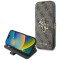 Husa tip carte iPhone 16 Guess Book 4G, maro, GUBKP16S4GMGBR