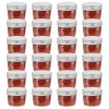 VidaXL Borcane din sticlă pentru gem cu capac argintiu 24 buc. 110 ml 50792