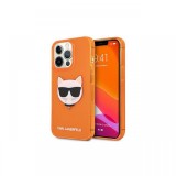 Husa iPhone 13 P Karl Lagerfeld Glitter Choupette Fluo Orange