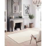 Covor Premium Belgian Model 71301-066, Marime 60 x 115 cm, Alb, Inaltime Fir 20 mm, Antialergic, Polipropilena, Living, Dormitor, Sufragerie, Birou