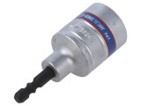 Cap tubular 12-puncte 24mm, lung 80mm, 1/4 KING TONY