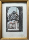 Novak-&quot;Viena, Michaelerkirche&quot;, gravură color, semnată