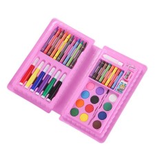 Set 42 Piese de Pictura si Desen, Tip Penar, Model Elefant, 24.3 x 13 x 3 cm, albastru sau roz foto