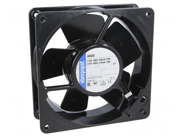 Ventilator AC Axial 115V 119x119x38mm 180m3/h 45dBA 60Hz