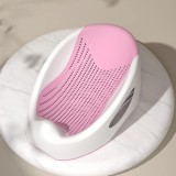 Suport pentru Baie Bebelusi Ergonomic, Protectie Soft-Touch Antiderapanta, Cu Indicator Nivel Apa, Uscare Rapida, 0-6 Luni , Roz