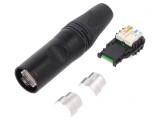 Mufă RJ45 etherCON Cat 6a aurit 8p8c