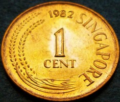 Moneda exotica 1 CENT - SINGAPORE, anul 1982 *cod 680 = UNC