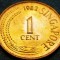 Moneda exotica 1 CENT - SINGAPORE, anul 1982 *cod 680 = UNC