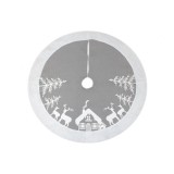 Covor rotund pentru bradul de Craciun, model ren, diametru 90 cm,