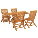 Cumpara ieftin Set mobilier gradina, 5 piese, lemn masiv de tec