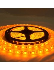 Banda led Galbena 60 leduri 5050/metru, 24V, rezistenta la apa, la rola de 5 metri Galben foto