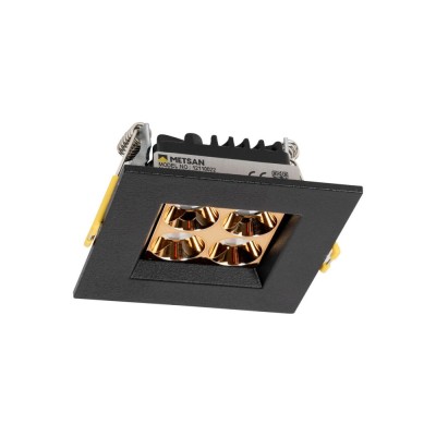 Spot LED patrat Roma SQ4 6W 4000K IP20, negru, Metsan foto