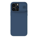 Cumpara ieftin Husa Cover Nillkin Silky Silicone Magsafe pentru iPhone 14 Pro Albastru