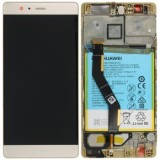 Huawei P9 Plus (VIE-L09) Capac frontal al modulului de afișare + LCD + digitizer + baterie aurie 02350SUW