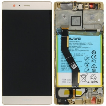 Huawei P9 Plus (VIE-L09) Capac frontal al modulului de afișare + LCD + digitizer + baterie aurie 02350SUW foto