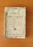 Biblia sau Sf&acirc;nta Scriptură (Ediția sinodală tipărită &icirc;n anul 1944) sub Regele Mihai I - traducerea patriarhului Nicodim - coperți originale