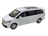 Macheta Mercedes Benz V Class alb V260L 1:24 metal lumini si sunete usi culisante capota si portbagaj functionale