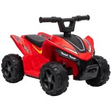 AIYAPLAY ATV Electric pentru Copii 18-48 Luni, 6V, 2 km/h, Sarcină 25 kg, Roșu | Aosom Romania