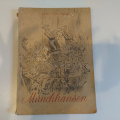 Munchhausen. Gottfried August Burger. Carte vintage povești