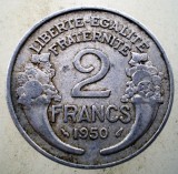 1.150 FRANTA 2 FRANCS FRANCI 1950, Europa, Aluminiu