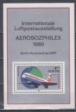 M2 C3 - Timbre foarte vechi - Germania Democrata - DDR - colita dantelata, Aviatie, Nestampilat