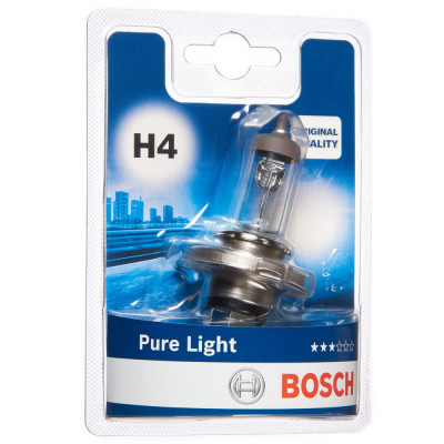 Bec Halogen H4 Bosch Pure Light P43t, 12V, 60/55W foto