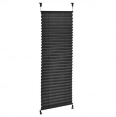 Roleta armonica / perdea plisata - 70 x 200 cm - negru - protectie impotriva... foto