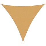 Cumpara ieftin Panza parasolar nisipiu triunghiular 3,6x3,6x3,6m HDPE 160 g/m&sup2;