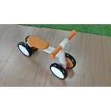 AIYAPLAY Draisienă Bebe 1-2 Ani Pliabilă, Cadru Ușor din Aluminiu, Șa și Ghidon Reglabile, Anvelope Silențioase, 57x28,5x40cm, Crem | Aosom Romania