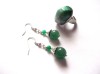 Set agata verde 42776, Set bijuterii handmade