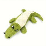 Jucarie crocodil pentru catei Ropet&reg;, 30cm, element sonor, material moale si rezistent, reduce stresul si plictiseala oferind relaxare cainelui tau, v
