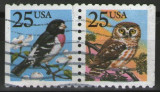 Statele Unite 1988 - pasari, serie stampilata