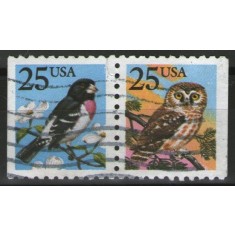 Statele Unite 1988 - pasari, serie stampilata