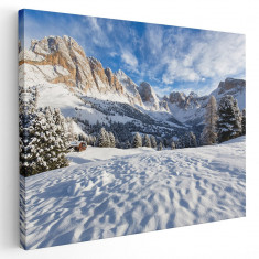Tablou peisaj munti iarna Tablou canvas pe panza CU RAMA 80x120 cm