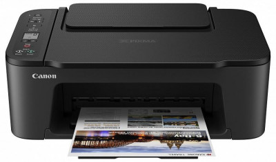 Multifunctional inkjet color canon pixma ts3450 black dimensiune a4 (printare copiere scanare) viteza 7.7ipm alb-negru foto