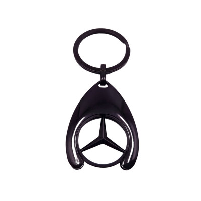 Breloc de chei IdeallStore, Black Mercedes, 7.5 cm, metal, negru foto