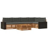 vidaXL Set de canapele de exterior 6 pcs Natural și Antracit 3383395