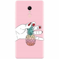 Husa silicon pentru Xiaomi Redmi Note 5A Prime, Rainbow Pinepple foto