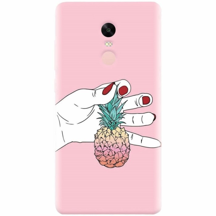 Husa silicon pentru Xiaomi Remdi Note 4X, Rainbow Pinepple