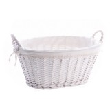 Cumpara ieftin Cos depozitare lemn rachita alb 53 x 40,5 x 32 cm