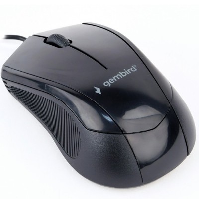 MOUSE GEMBIRD, PC sau NB, cu fir, USB, optic, 1000 dpi, butoane/scroll 3/1, , negru, &amp;quot;MUS-3B-02&amp;quot; (timbru verde 0.18 lei) foto