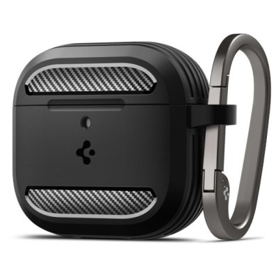 Husa pentru Apple AirPods 4 - Spigen Rugged Armor - Matte Black foto