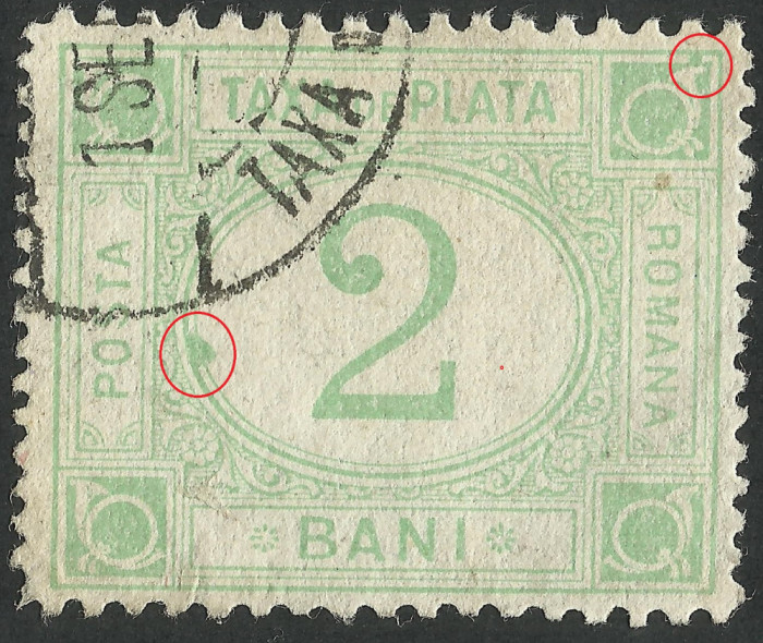 EROARE TAXA DE PLATA - 1908 - FARA FILIGRAN