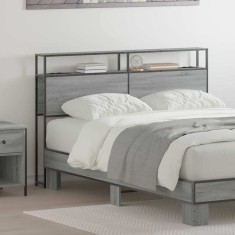 vidaXL Tăblie de depozitare Pe perete sonoma gri 160 cm Lemn compozit