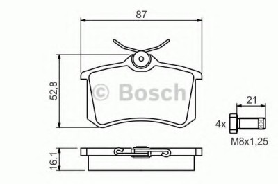 Set placute frana,frana disc VW GOLF V (1K1) (2003 - 2009) BOSCH 0 986 494 399 foto