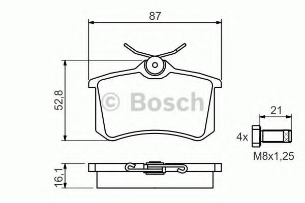 Set placute frana,frana disc VW GOLF VI Cabriolet (517) (2011 - 2016) BOSCH 0 986 494 399