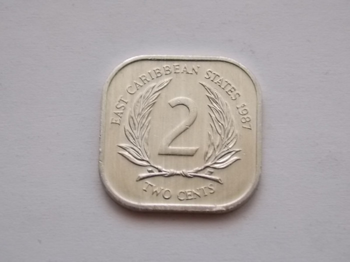 2 CENTS 1987 EAST CARIBBEAN STATES